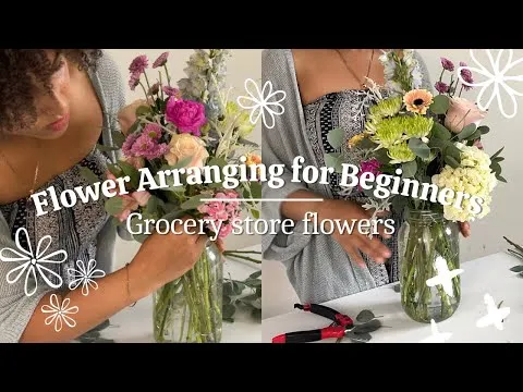 Flower Arrangement Tutorial For Beginners Grocery Store Flowers Tips