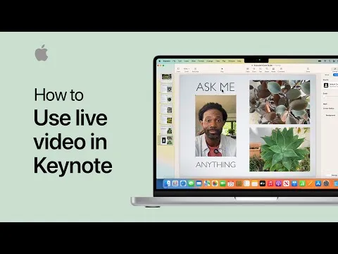 How to use live video in Keynote on Mac Apple Support