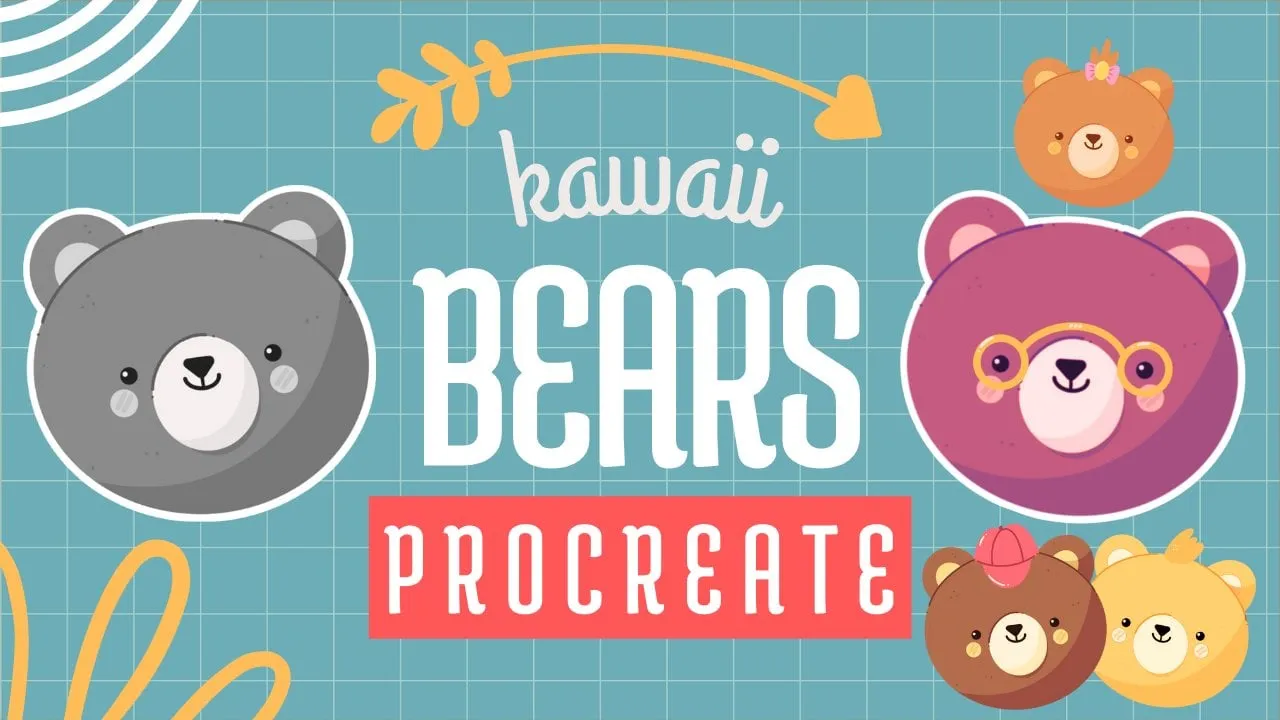 An Easy Way of Recoloring Your Illustrations Lets Draw Cute Kawaii Bears Procreate