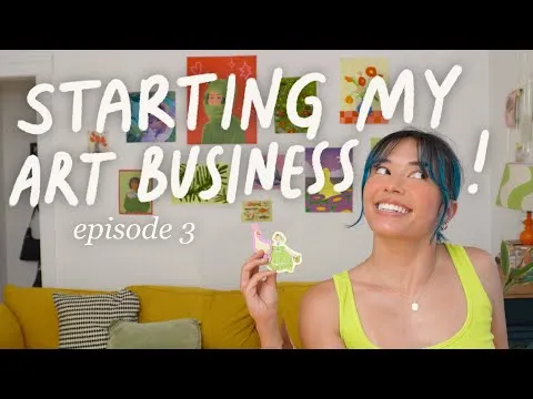 starting my art business ep 3  designing tote bags finding manufacturers plus new tattoos