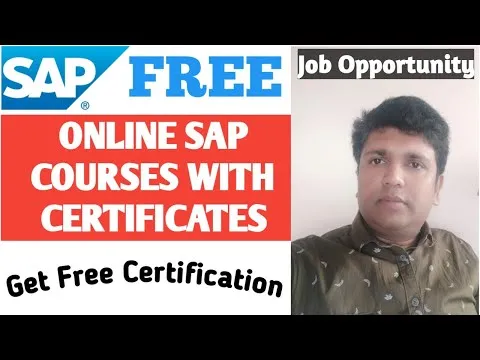 Free SAP Training Courses with Certificate SAP Certification Course Free Certification Training
