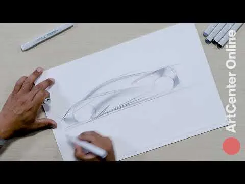 Professional Car Design: Sketching a Super Car (1 of 2)