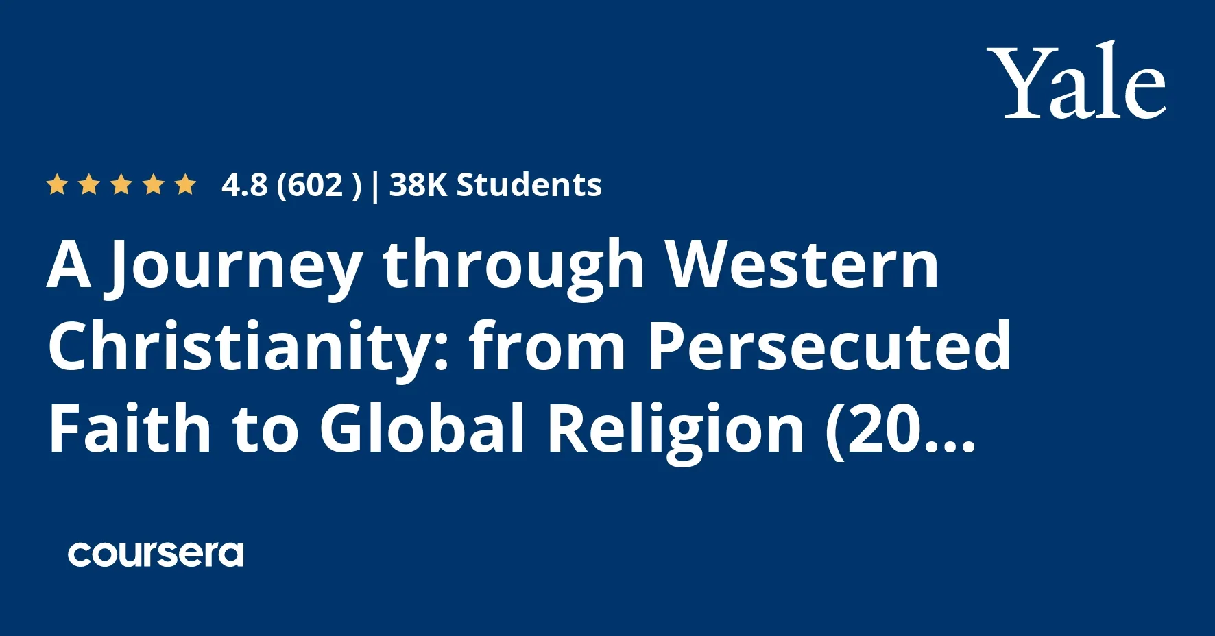 A Journey through Western Christianity: from Persecuted Faith to Global Religion (200 - 1650)