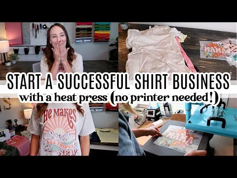Start A Shirt Business at Home With Only a Heat Press! Investment Profit EVERYTHING Needed