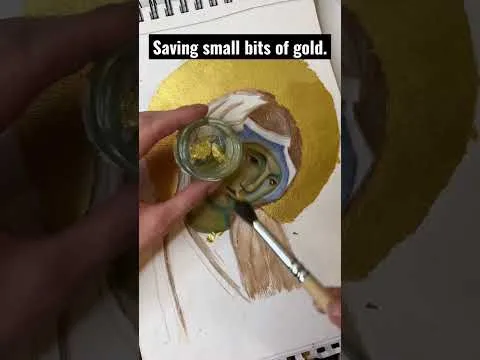 Application of gold leaf in iconography