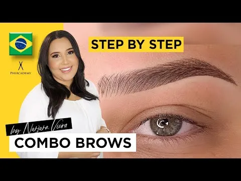 Combo Brows training - Step by Step Microblading & Powder Brows Combination Brows by PhiAcademy