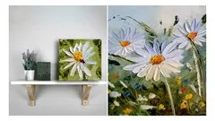 Palette knife for beginners - Painting a Daisy with oils