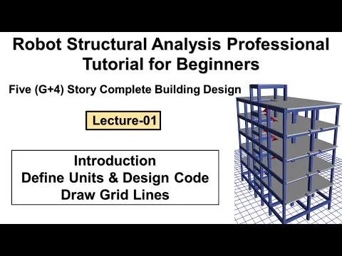 1 Complete building design in Robot Structural Analysis Professional tutorial for beginners