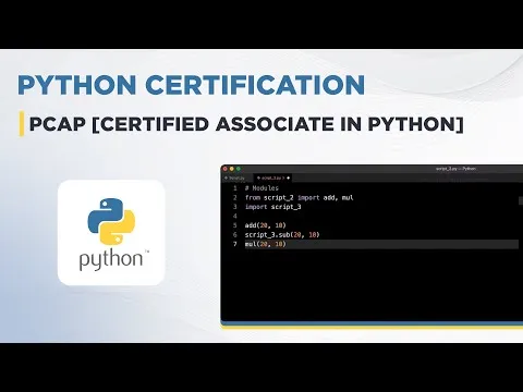 Python Certification l PCAP Certified Associate in Python