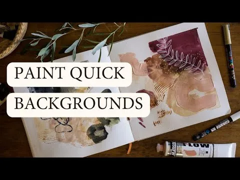 Easy BACKGROUNDS for Mixed Media Art - Day 2 (Creative Elements Challenge)