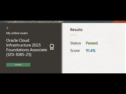 1Z0-1085-23 Oracle Cloud Infrastructure 2023 Foundations Associate Full & Final Exam Simulation