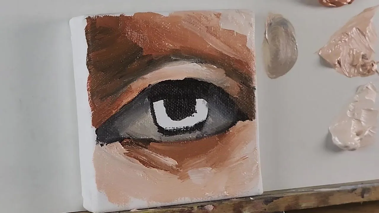 how to paint an eye in oils for beginners