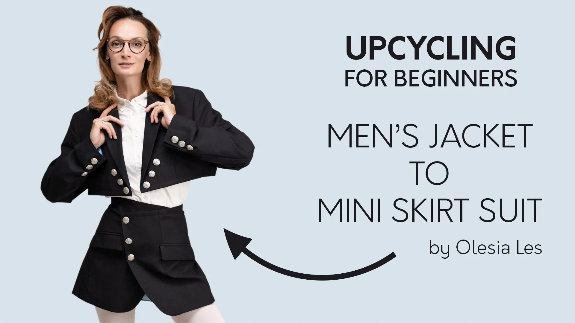 Upcycling for Beginners: Mens Jacket to Mini Skirt Suit