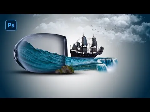 Photo Manipulation in Photoshop Sea in Glass Photo Manipulation Photoshop Tutorials BID IT Lab