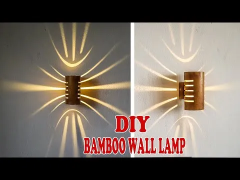 Modern Lighting Ideas From Bamboo Wall Lamp Design Spotlight From Bamboo BinCrafts