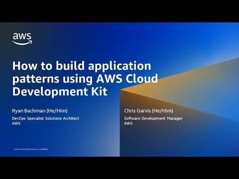 How to Build Application Patterns Using AWS Cloud Development Kit- AWS Online Tech Talks