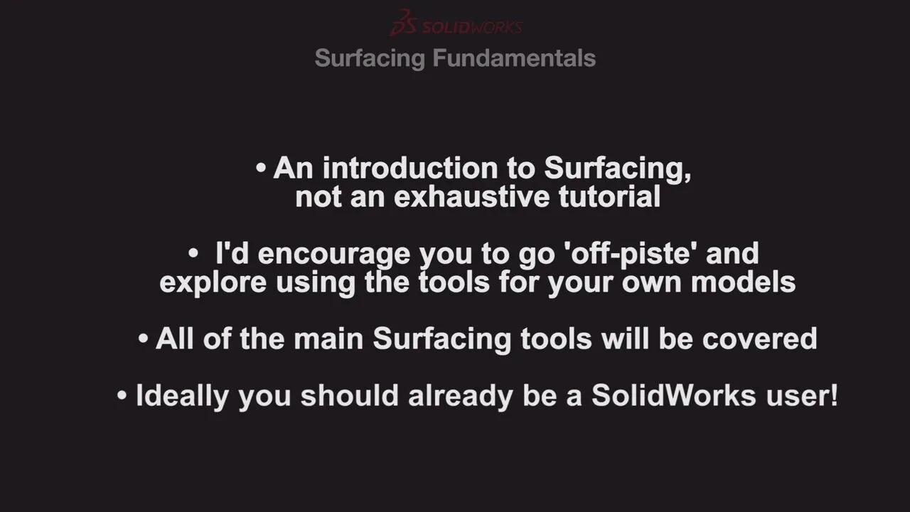 SolidWorks SURFACING Fundamentals