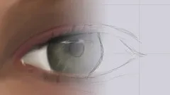 Draw digital art portraits - How to draw an eye
