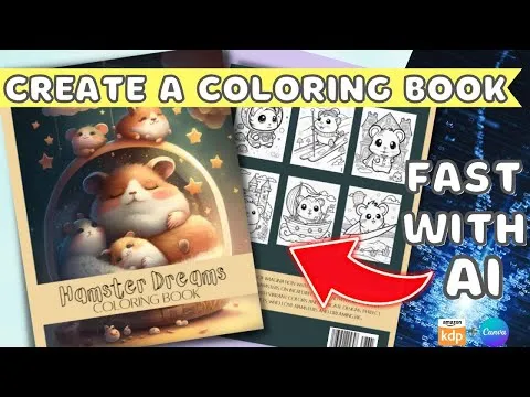 How to make a Coloring Book FAST with AI - Amazon KDP Tutorial with ChatGPT Midjourney AI and Canva