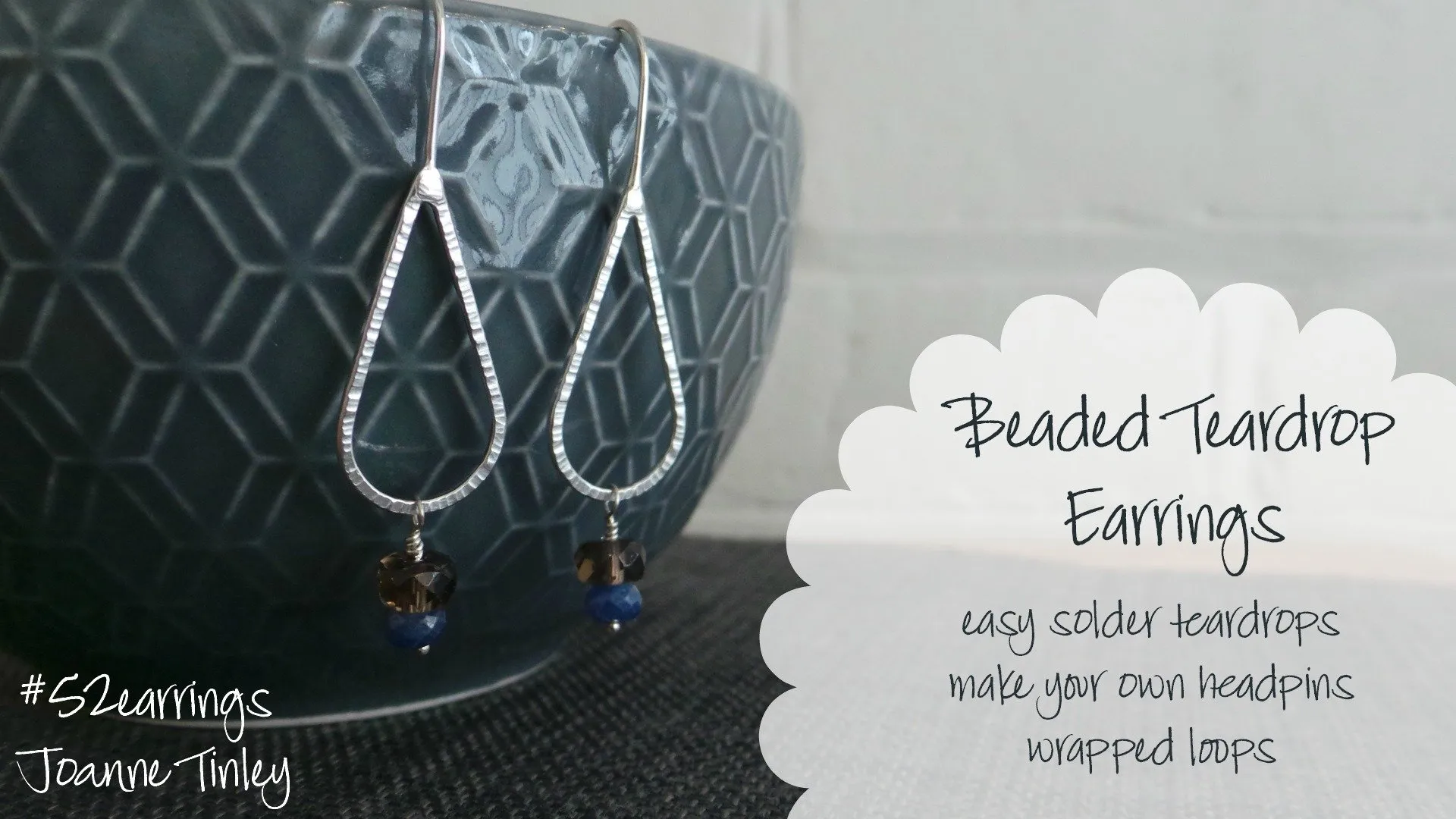 Beaded Teardrops Earrings - learn how to make headpins & soldered teardrops