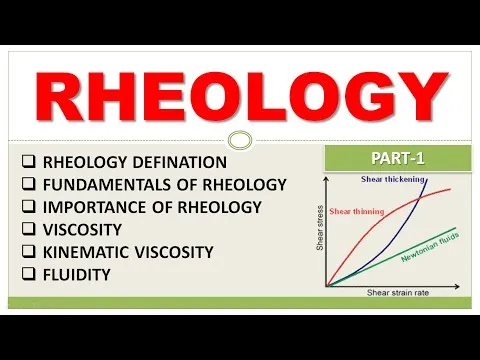 RHEOLOGY PHYSICAL PHARMACY PART-1 VISCOSITY FLUIDITY