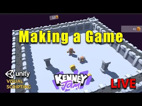 Making a Game for #kenneyjam with Unity Visual Scripting - LIVE