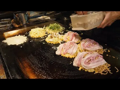 Yakisoba Okonomiyaki Master Cooking Skill! - Japanese street food