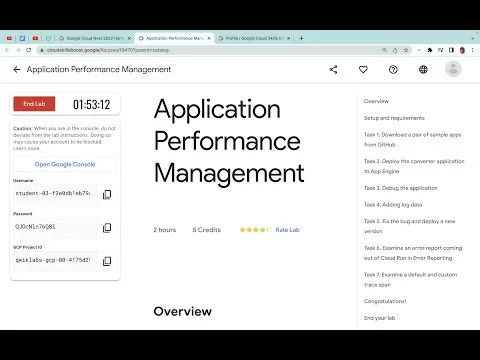 Application Performance Management #qwiklabs #GCCP