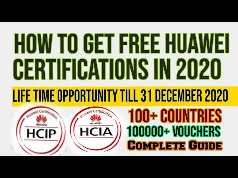 How to Get Free Huawei Certification HCIA HCIP HCIE in 2020 Huawei Free Certification Program 2020
