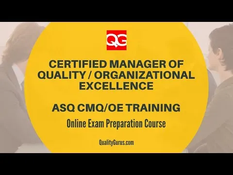 ASQ CMQ&OE [2020] Qualification and Online Exam Preparation Course