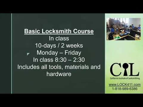 locksmith training school - California Institute of Locksmithing