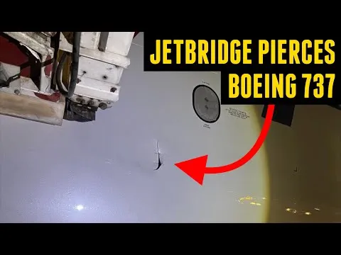 Jet Bridge Pierces American Airlines 737 (Charlotte NC)