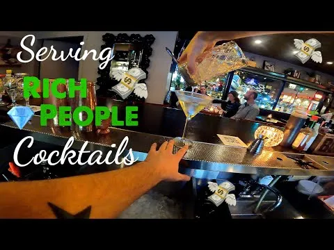 Bartending for Rich Clients Expensive Cocktails & Wine Late Night Lounge pov