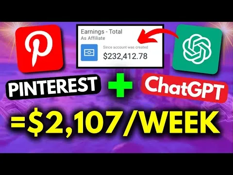 Pinterest Affiliate Marketing + ChatGPT  $2100 a Week Even as a Beginner!