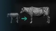 How To Sculpt A Cow_Bovine Anatomy Figure In ZBrushCore 2021