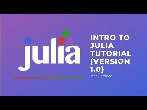 Intro to Julia tutorial (version 10)