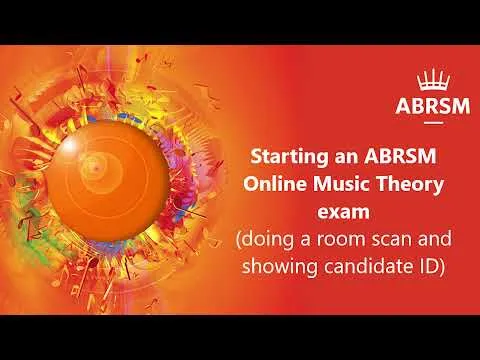 ABRSM Online Music Theory exam - Starting the exam doing a room scan and showing candidate ID