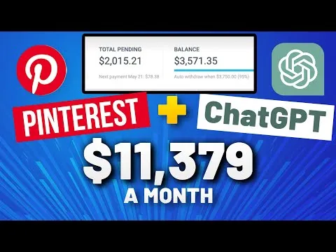 Pinterest Affiliate Marketing + ChatGPT  $11379 a Month Even as a Beginner!