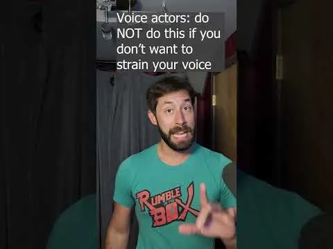 Voice actors: Do NOT do this if you dont want to strain your voice!