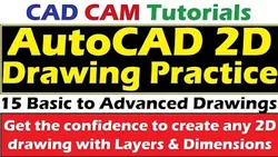 AutoCAD Drawing Practice 2D Full Course in One Video