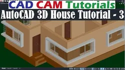 AutoCAD 3D House Modeling Tutorial - 3