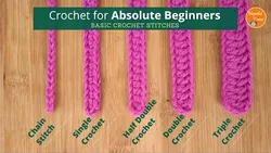 How to Crochet for ABSOLUTE BEGINNERS - Basic Crochet Stitches Tutorial