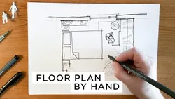 Interior Design Floor Plan by hand