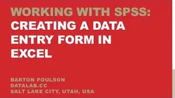 Working with SPSS