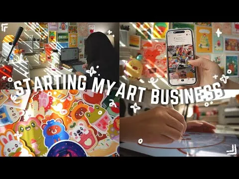 How I Started My Art Business Making Stickers Prepping for Launch & Tips to Get Started