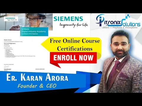 Siemens FREE Online Course Certification - Siemens PLC and Industrial Automation Course Certificate