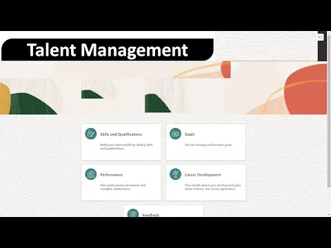 Oracle Fusion Talent Management Profile Management Profile Types Employee Self service HR