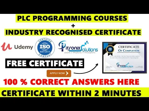 PLC Certification Courses Online PLC Free Certificate PLC Programming Online Training