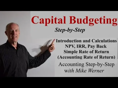Capital Budgeting Introduction & Calculations Step-by-Step -PV FV NPV IRR Payback Simple R of R
