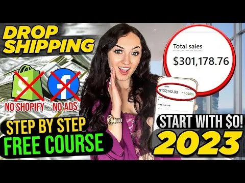 How To Start Dropshipping With $0 in 2023 (FREE COURSE) STEP BY STEP NO Shopify